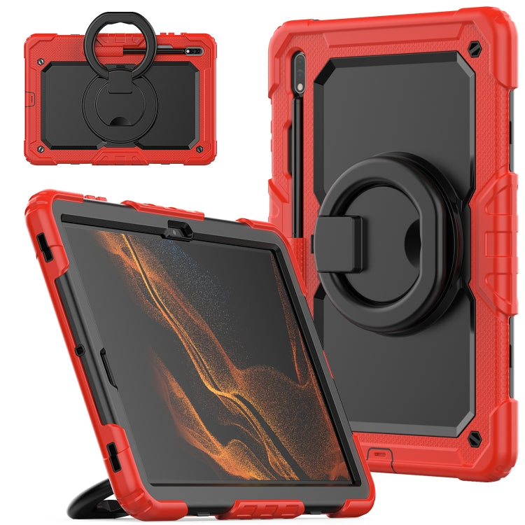 For Samsung Galaxy Tab S8+ / S7+ Bracelet Holder Silicone + PC Tablet Case