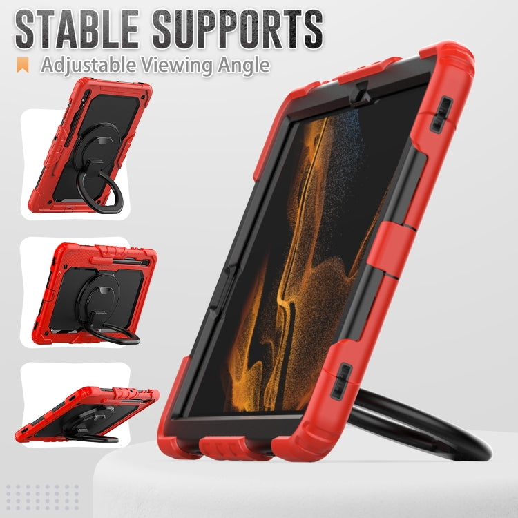 For Samsung Galaxy Tab S8+ / S7+ Bracelet Holder Silicone + PC Tablet Case