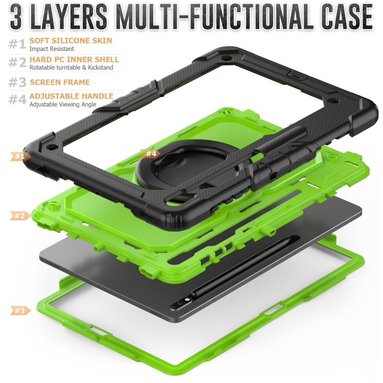 For Samsung Galaxy Tab S8+ / S7+ Bracelet Holder Silicone + PC Tablet Case