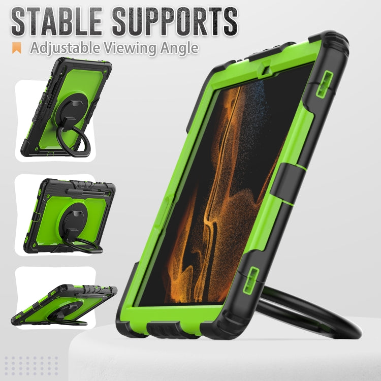 For Samsung Galaxy Tab S8+ / S7+ Bracelet Holder Silicone + PC Tablet Case