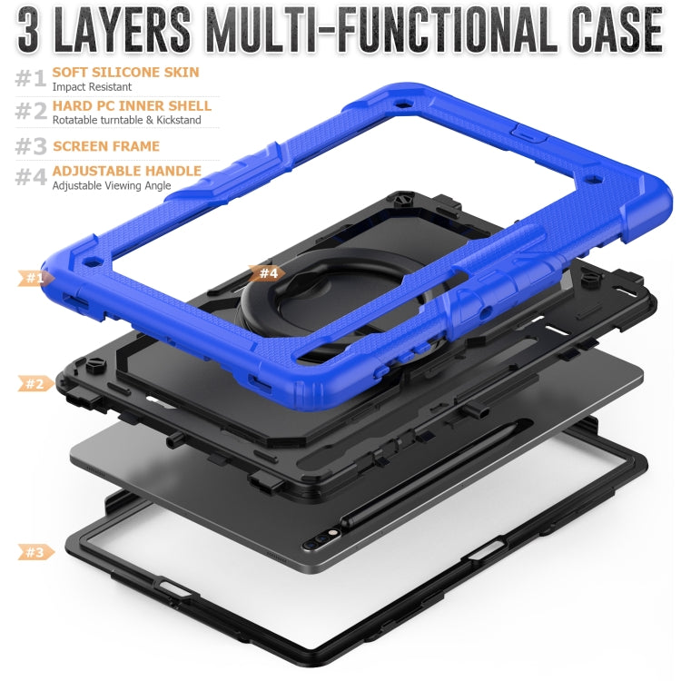 For Samsung Galaxy Tab S8+ / S7+ Bracelet Holder Silicone + PC Tablet Case