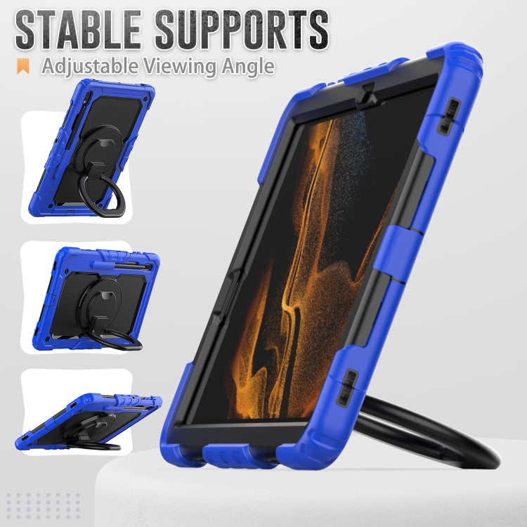 For Samsung Galaxy Tab S8+ / S7+ Bracelet Holder Silicone + PC Tablet Case