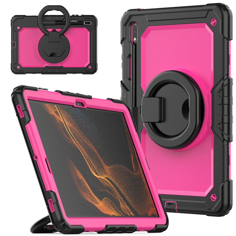 For Samsung Galaxy Tab S8+ / S7+ Bracelet Holder Silicone + PC Tablet Case