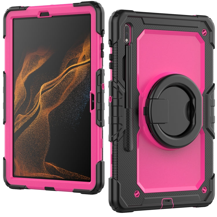 For Samsung Galaxy Tab S8+ / S7+ Bracelet Holder Silicone + PC Tablet Case
