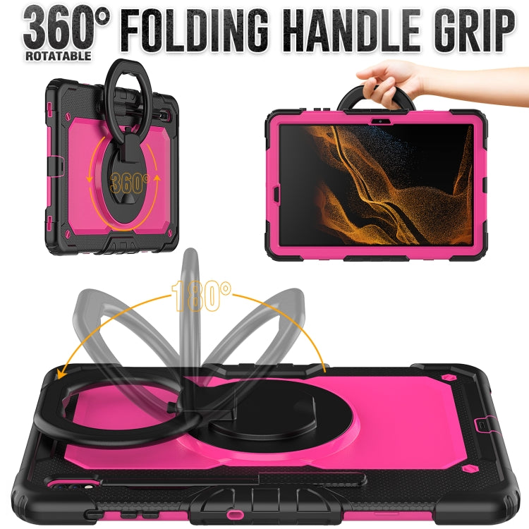 For Samsung Galaxy Tab S8+ / S7+ Bracelet Holder Silicone + PC Tablet Case