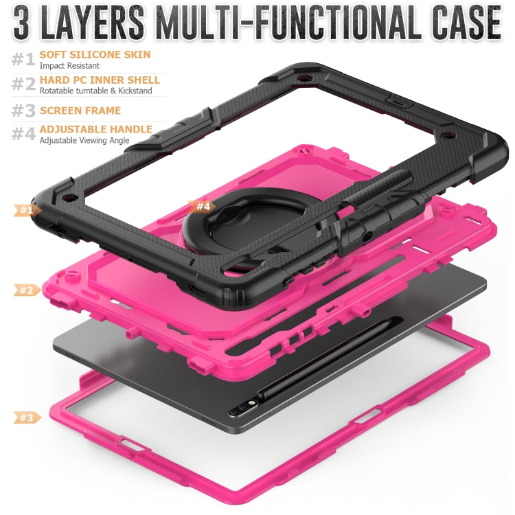 For Samsung Galaxy Tab S8+ / S7+ Bracelet Holder Silicone + PC Tablet Case