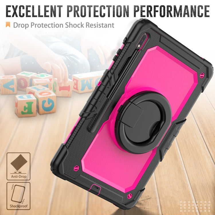 For Samsung Galaxy Tab S8+ / S7+ Bracelet Holder Silicone + PC Tablet Case