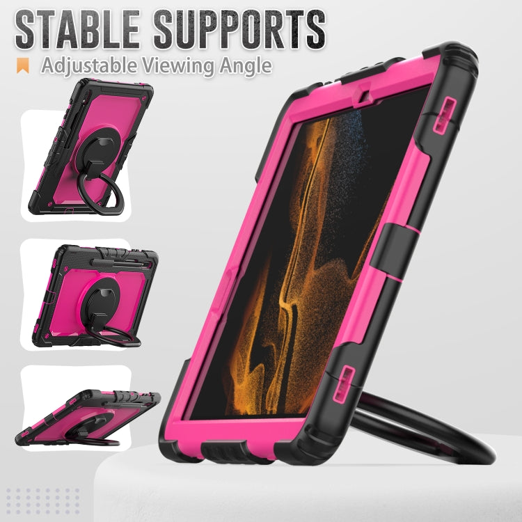 For Samsung Galaxy Tab S8+ / S7+ Bracelet Holder Silicone + PC Tablet Case