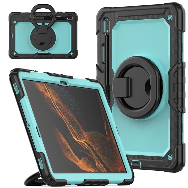 For Samsung Galaxy Tab S8+ / S7+ Bracelet Holder Silicone + PC Tablet Case