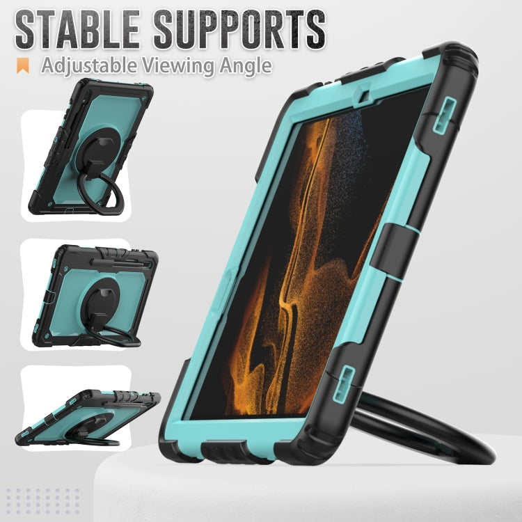 For Samsung Galaxy Tab S8+ / S7+ Bracelet Holder Silicone + PC Tablet Case