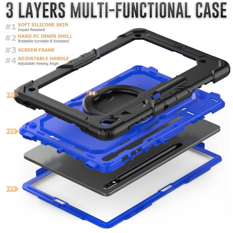 For Samsung Galaxy Tab S8+ / S7+ Bracelet Holder Silicone + PC Tablet Case