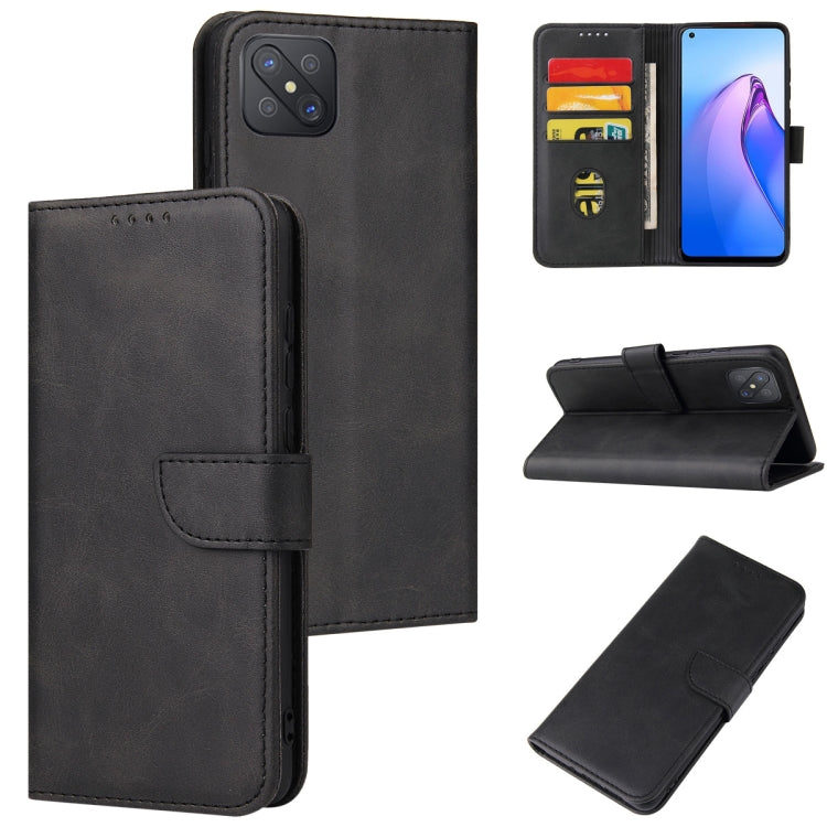For OPPO A92s Calf Texture Buckle Flip Leather Phone Case
