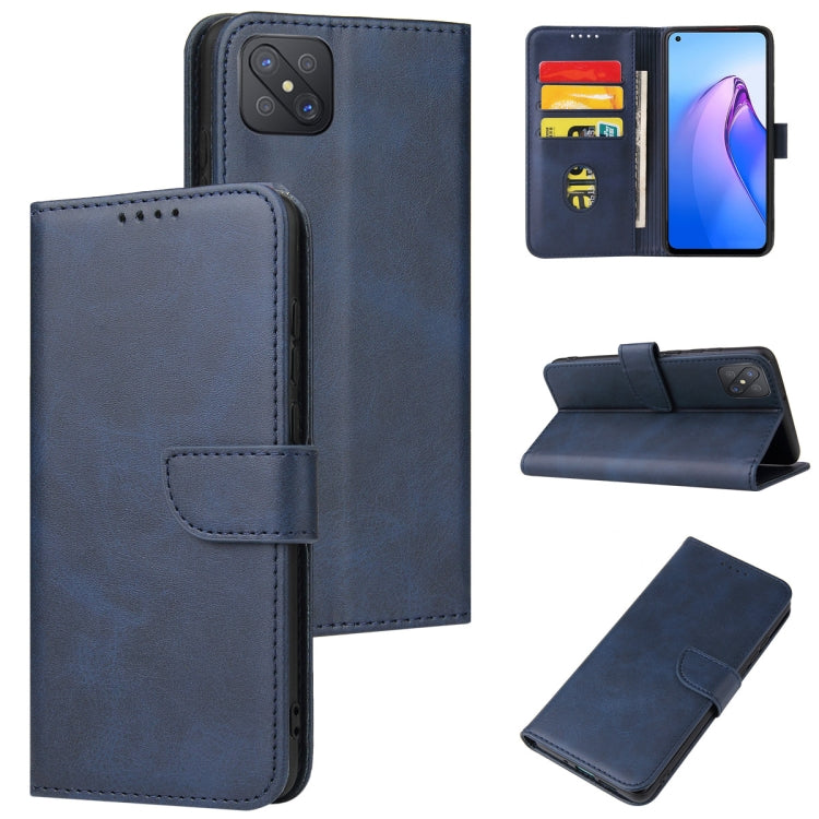 For OPPO A92s Calf Texture Buckle Flip Leather Phone Case
