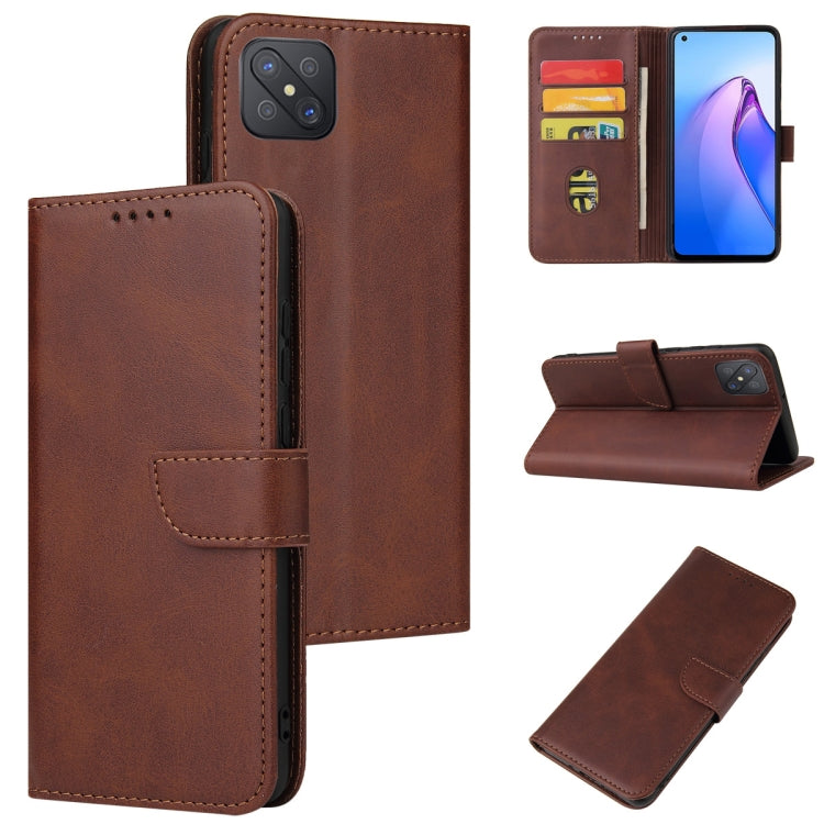 For OPPO A92s Calf Texture Buckle Flip Leather Phone Case