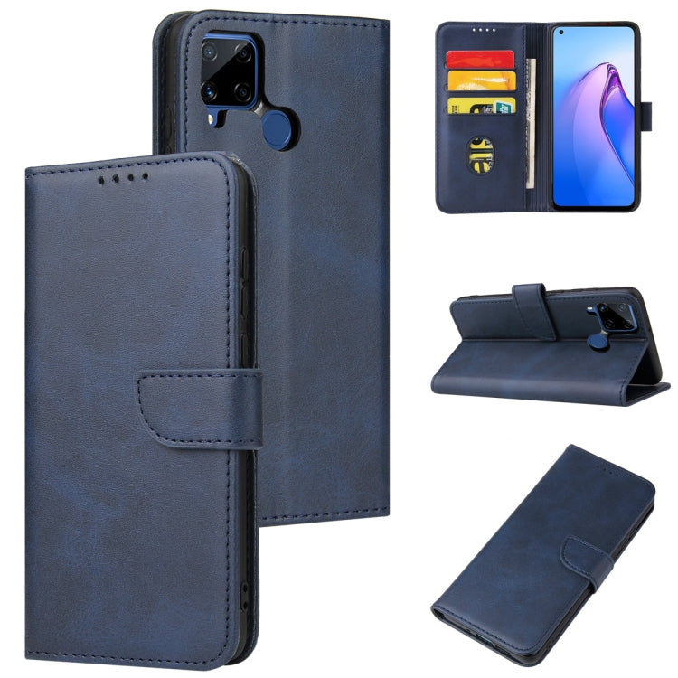 For Realme C15 Calf Texture Buckle Flip Leather Phone Case