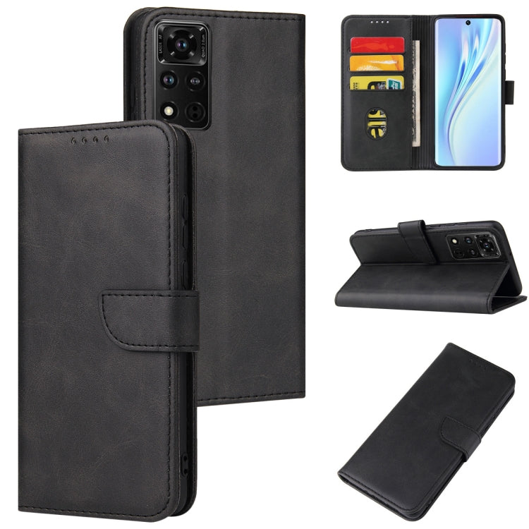 For Honor V40 5G Calf Texture Buckle Flip Leather Phone Case