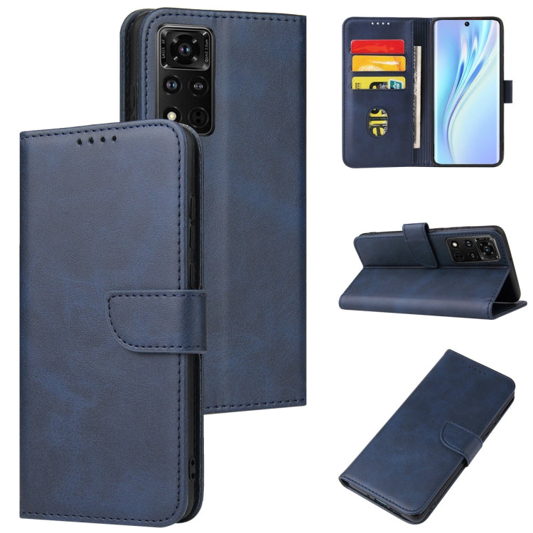 For Honor V40 5G Calf Texture Buckle Flip Leather Phone Case