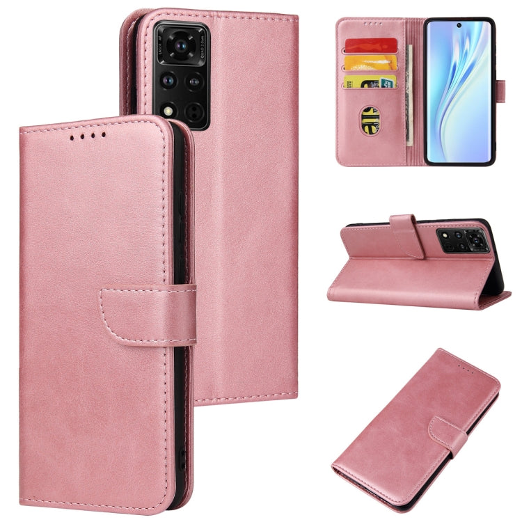 For Honor V40 5G Calf Texture Buckle Flip Leather Phone Case