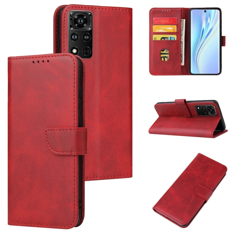 For Honor V40 5G Calf Texture Buckle Flip Leather Phone Case