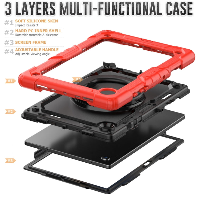 For Samsung Galaxy Galaxy Tab A8 Bracelet Holder Silicone + PC Tablet Case