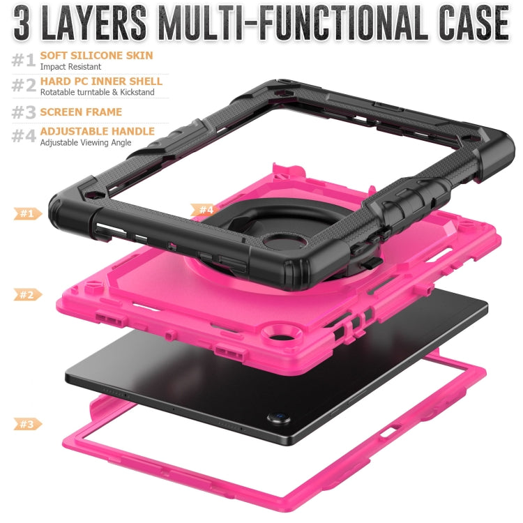 For Samsung Galaxy Galaxy Tab A8 Bracelet Holder Silicone + PC Tablet Case