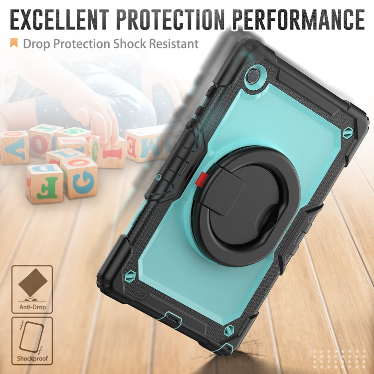 For Samsung Galaxy Galaxy Tab A8 Bracelet Holder Silicone + PC Tablet Case