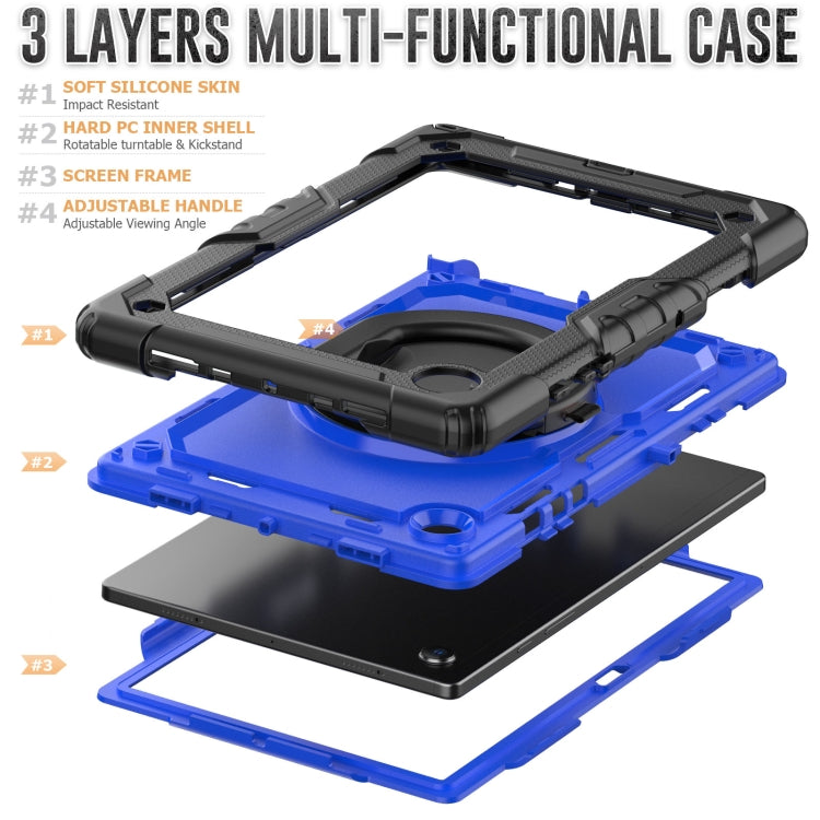 For Samsung Galaxy Galaxy Tab A8 Bracelet Holder Silicone + PC Tablet Case