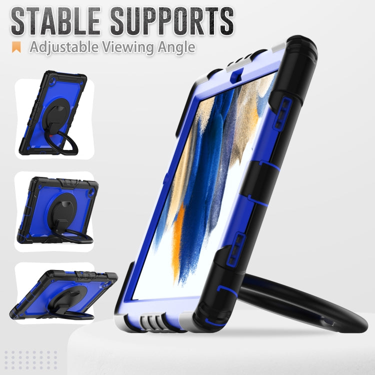 For Samsung Galaxy Galaxy Tab A8 Bracelet Holder Silicone + PC Tablet Case