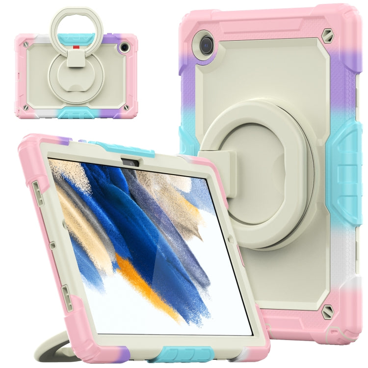 For Samsung Galaxy Galaxy Tab A8 Bracelet Holder Silicone + PC Tablet Case