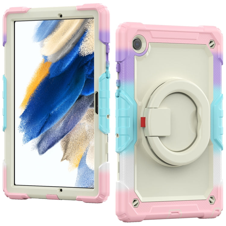 For Samsung Galaxy Galaxy Tab A8 Bracelet Holder Silicone + PC Tablet Case