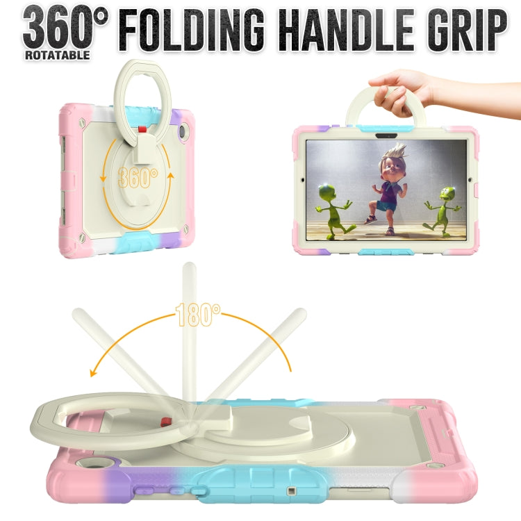 For Samsung Galaxy Galaxy Tab A8 Bracelet Holder Silicone + PC Tablet Case