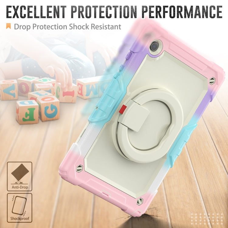 For Samsung Galaxy Galaxy Tab A8 Bracelet Holder Silicone + PC Tablet Case