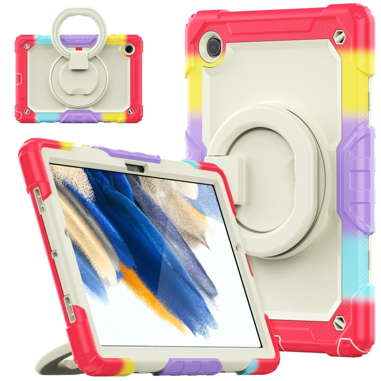 For Samsung Galaxy Galaxy Tab A8 Bracelet Holder Silicone + PC Tablet Case