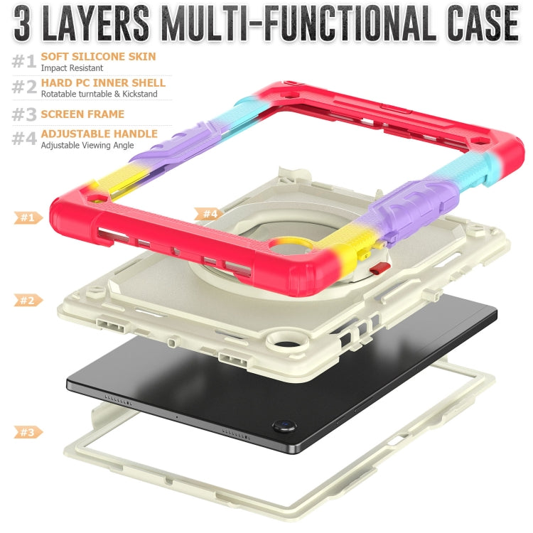 For Samsung Galaxy Galaxy Tab A8 Bracelet Holder Silicone + PC Tablet Case