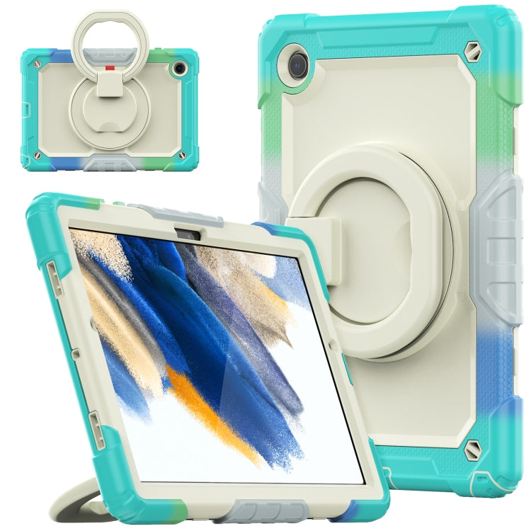 For Samsung Galaxy Galaxy Tab A8 Bracelet Holder Silicone + PC Tablet Case