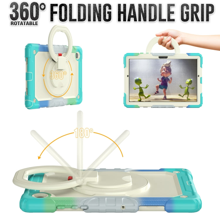For Samsung Galaxy Galaxy Tab A8 Bracelet Holder Silicone + PC Tablet Case