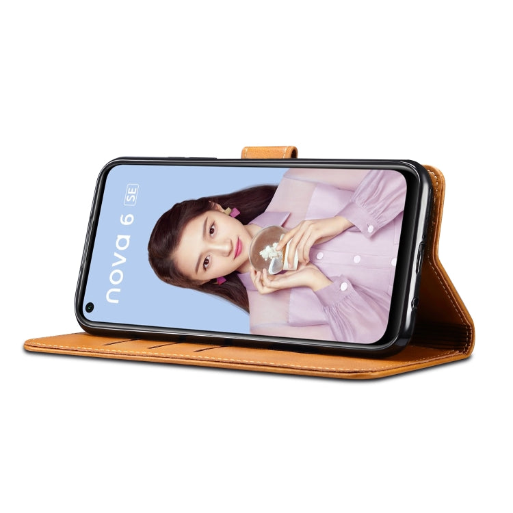For Huawei P40 Lite/Nova 6 SE/7i GUSSIM Business Style Horizontal Flip Leather Case with Holder & Card Slots & Wallet