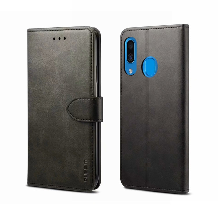 For Galaxy A20e GUSSIM Business Style Horizontal Flip Leather Case with Holder & Card Slots & Wallet