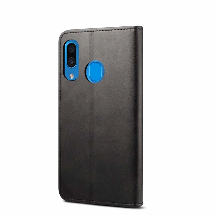 For Galaxy A20e GUSSIM Business Style Horizontal Flip Leather Case with Holder & Card Slots & Wallet