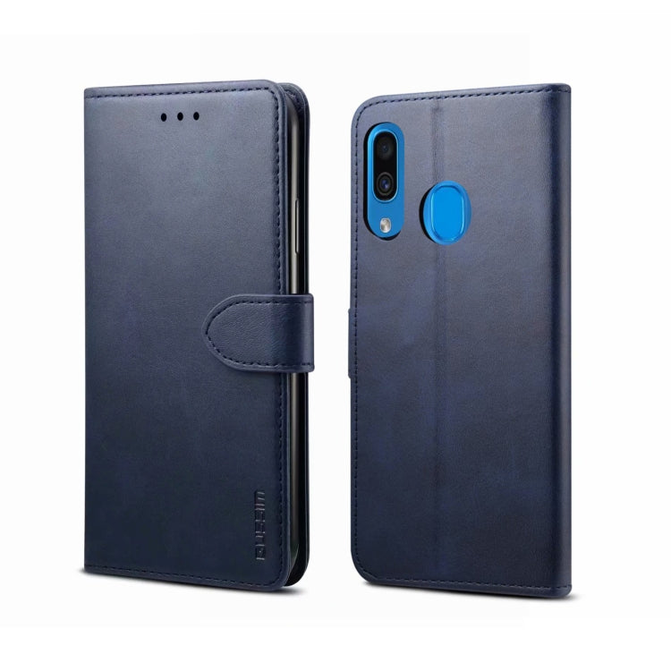 For Galaxy A20e GUSSIM Business Style Horizontal Flip Leather Case with Holder & Card Slots & Wallet
