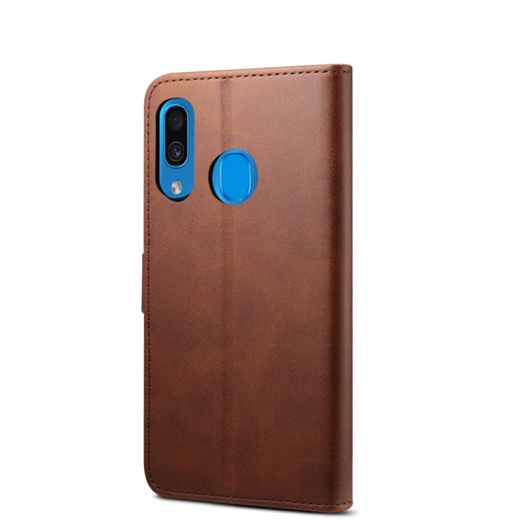 For Galaxy A20e GUSSIM Business Style Horizontal Flip Leather Case with Holder & Card Slots & Wallet