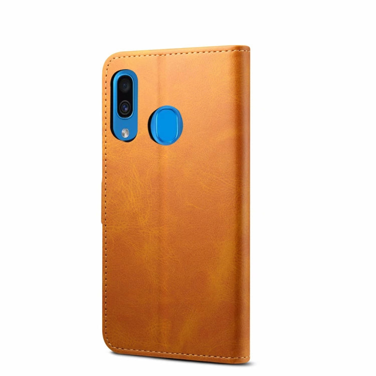 For Galaxy A20e GUSSIM Business Style Horizontal Flip Leather Case with Holder & Card Slots & Wallet