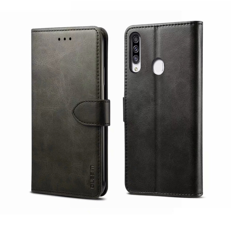 For Galaxy A20s GUSSIM Business Style Horizontal Flip Leather Case with Holder & Card Slots & Wallet