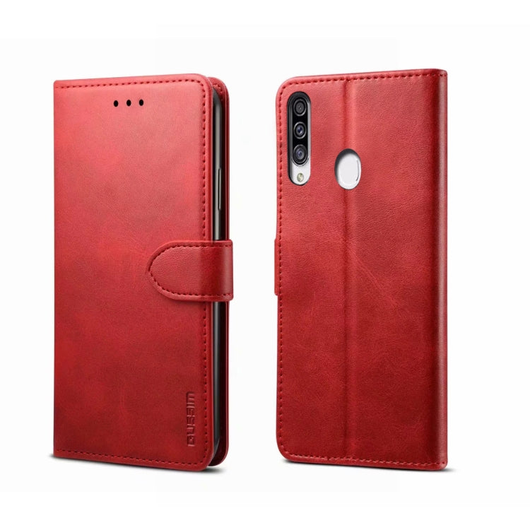 For Galaxy A20s GUSSIM Business Style Horizontal Flip Leather Case with Holder & Card Slots & Wallet