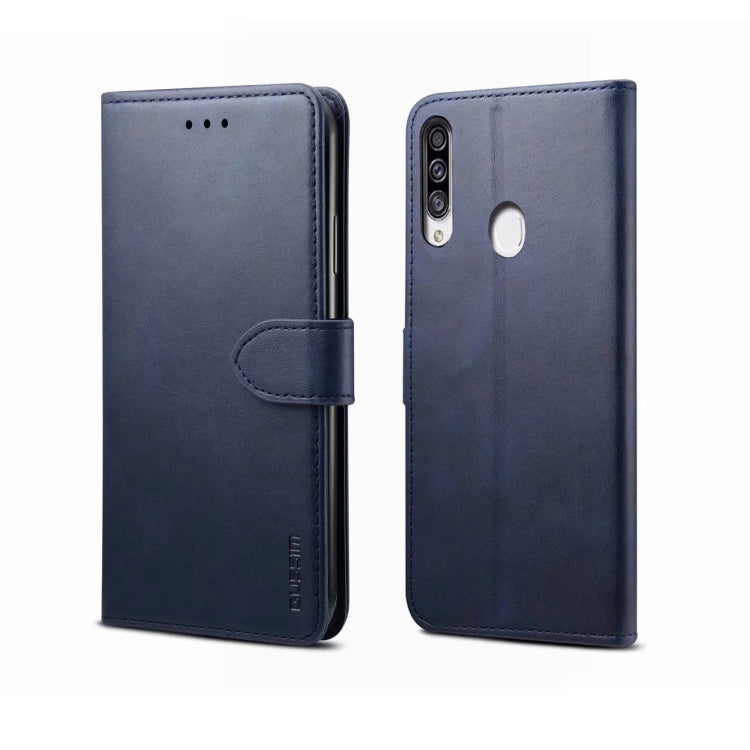 For Galaxy A20s GUSSIM Business Style Horizontal Flip Leather Case with Holder & Card Slots & Wallet