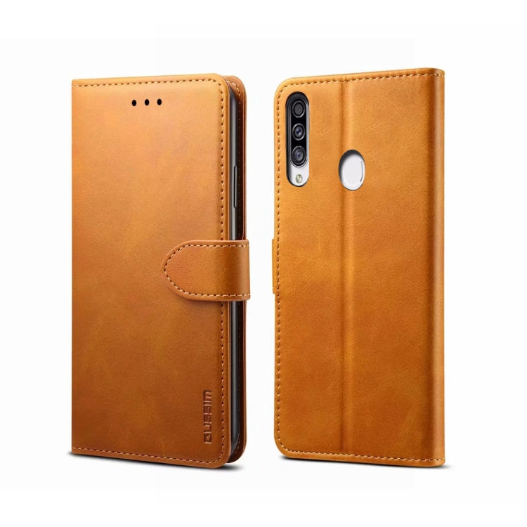 For Galaxy A20s GUSSIM Business Style Horizontal Flip Leather Case with Holder & Card Slots & Wallet