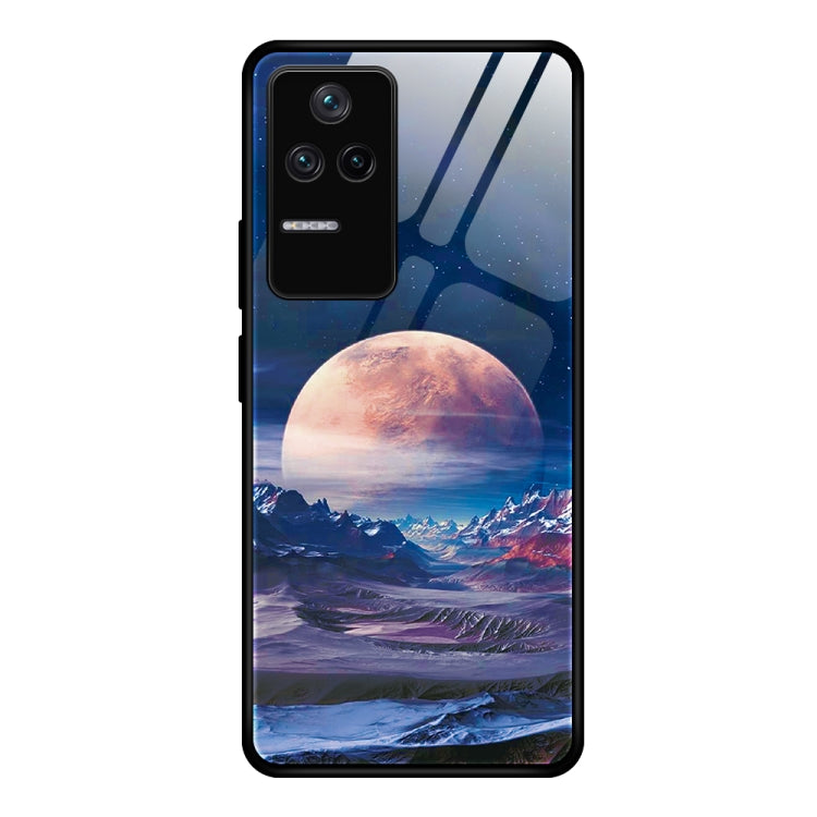 For Xiaomi Redmi K40S Colorful Painted Glass Phone Case