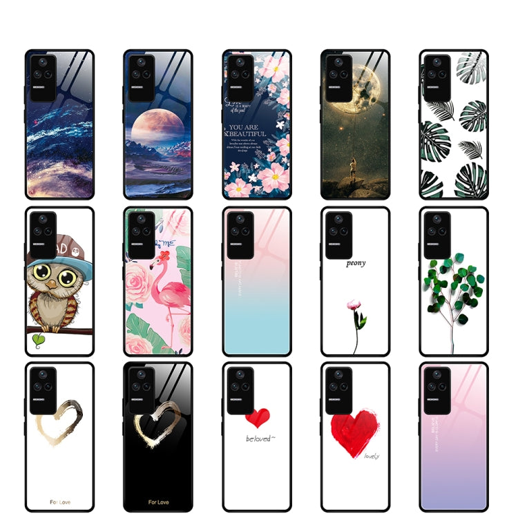 For Xiaomi Redmi K40S Colorful Painted Glass Phone Case