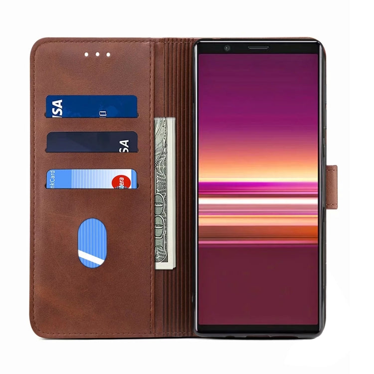 For Sony Xperia 5 GUSSIM Business Style Horizontal Flip Leather Case with Holder & Card Slots & Wallet