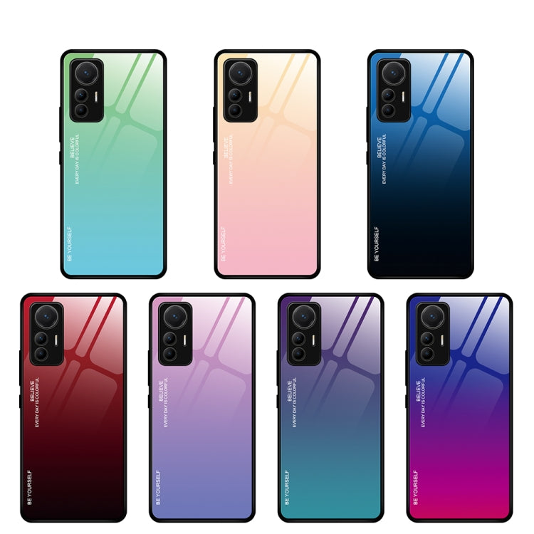 For Xiaomi 12 Lite Gradient Color Glass Case